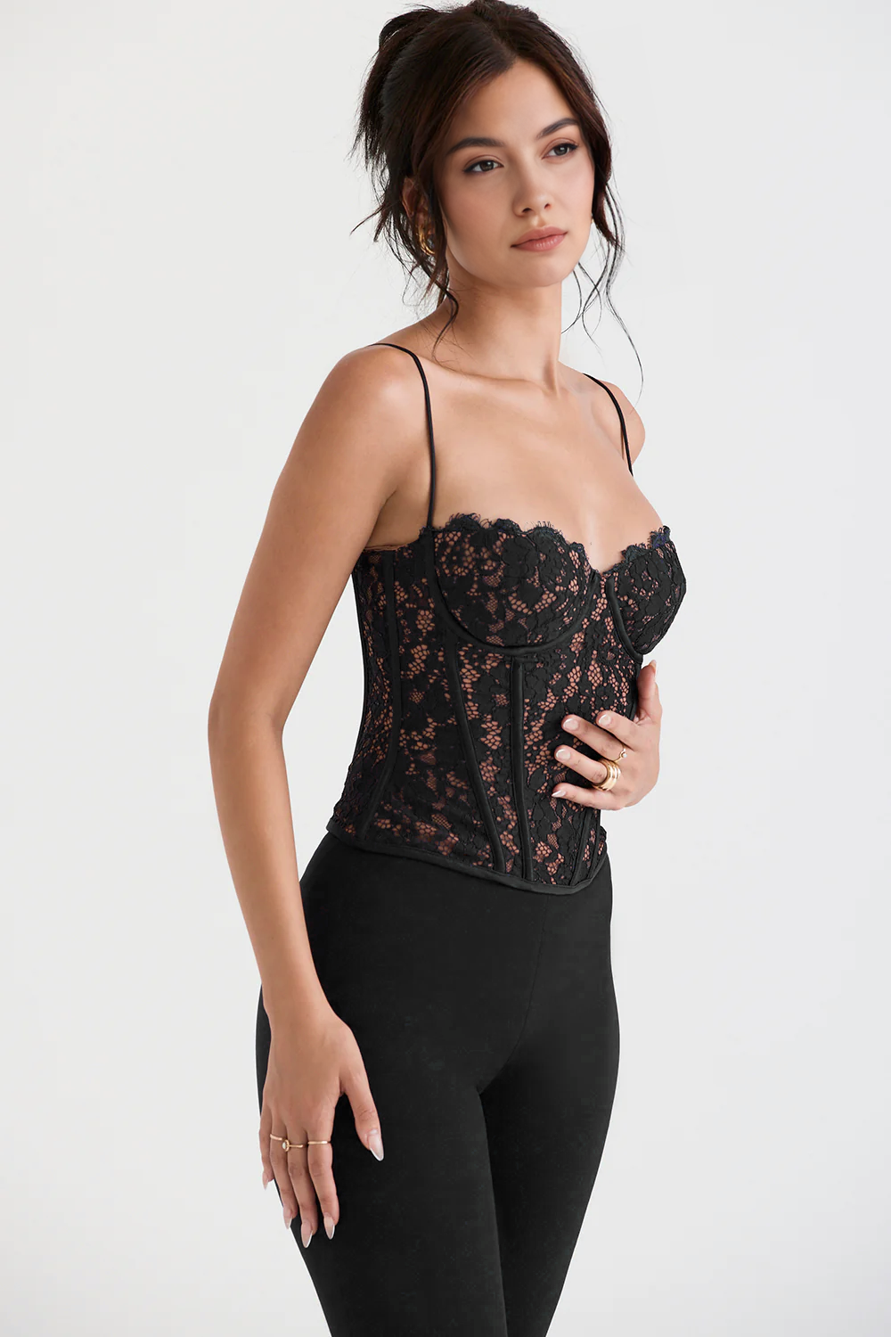 Black Abigail Lace Corset